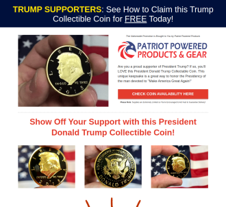 President Trump Commemorative Black & Gold Coin                                