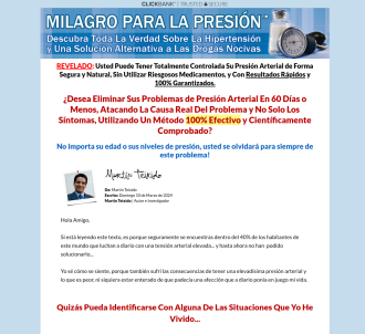 Milagro Para La Presion - 90% Comisión. Unico En Español!                      