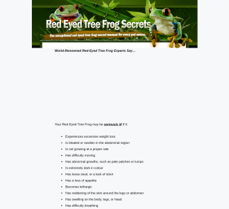 Red Eyed Tree Frog Secrets                                                     
