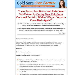 Cold Sore Free Forever - Highest Converter                                     