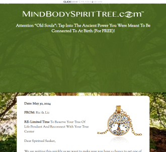 Free Spiritual Connection Pendant Offer                                        