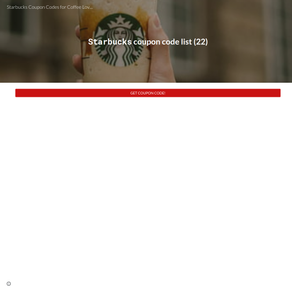 The Best Things in Life are Free... or Discounted! Starbucks Coupon Inside!