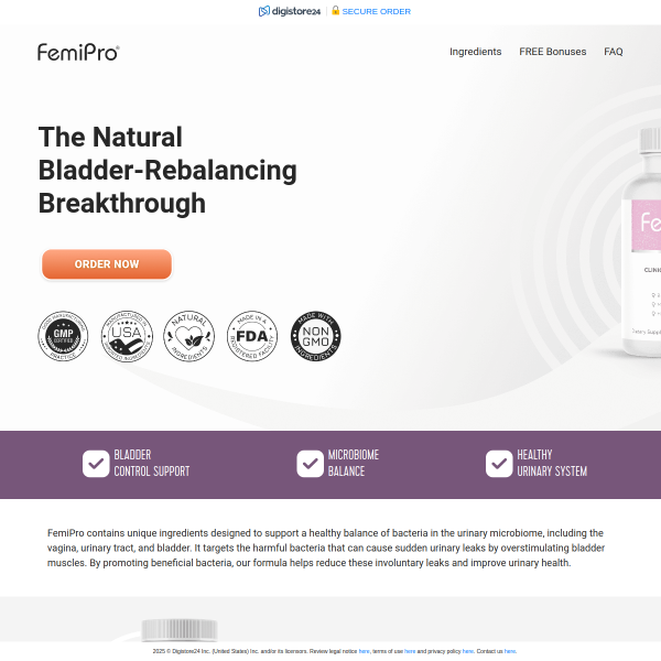 FemiPro: Stop Leaks, Enjoy Life! Natural Bladder Balance for Better Health