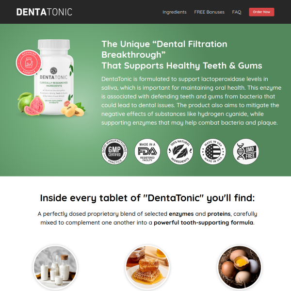 Denta Tonic – Dental Filtration Breakthrough