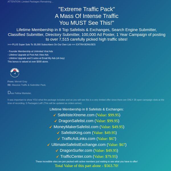 ?? Super Bowl eXtreme Traffic Package – WIN Big with MASSIVE Traffic! ????