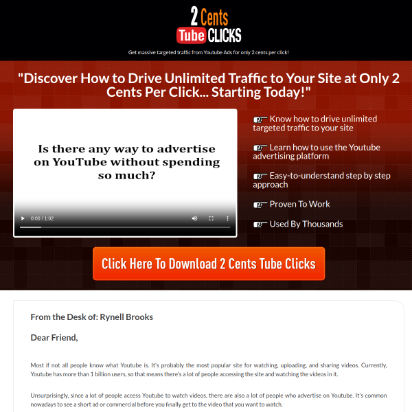 Discover How to Drive Unlimited Traffic to Your Site at Only 2 Cents Per Click