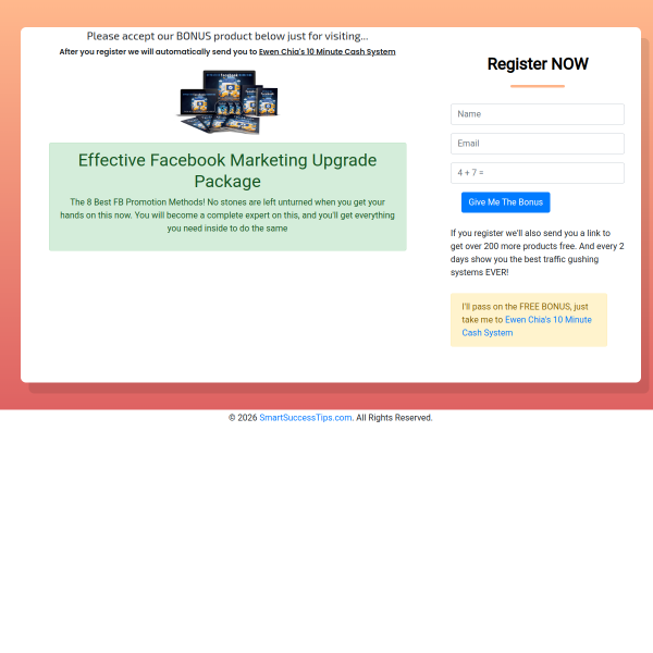 Ewen Chia's 10 Minute Cash System