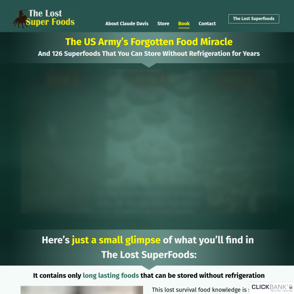 And 126 Superfoods That You Can Store Without Refrigeration for Years :: LOST SUPERFOODS......