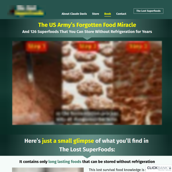 And 126 Superfoods That You Can Store Without Refrigeration for Years :: LOST SUPERFOODS......