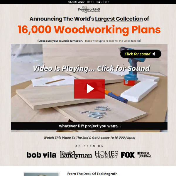 TedsWoodworking :: the world's most comprehensive collection of woodworking plans