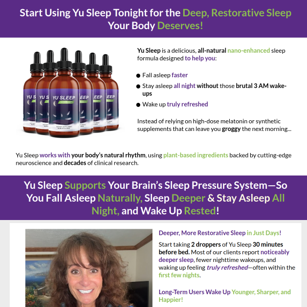 Start Using Yu Sleep Tonight for the Deep, Restorative Sleep Your Body Deserves!