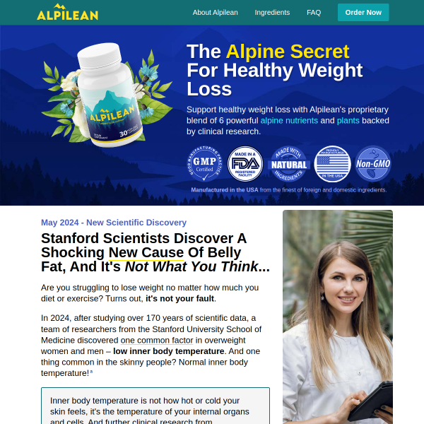 Alpilean : The Breakthrough Weight Loss Supplement
