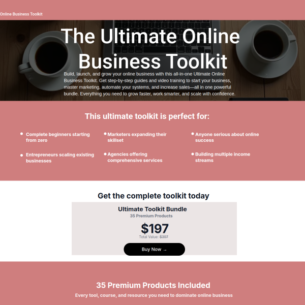 Ultimate Online Business Toolkit – Everything You Need to Succeed Online!
