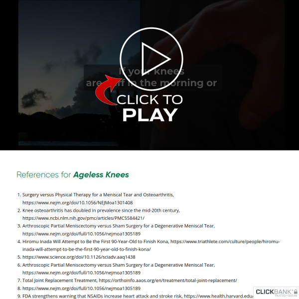 How To Eliminate Knee Pain For Good In 1 Minute A Day...shocking research from Harvard University...