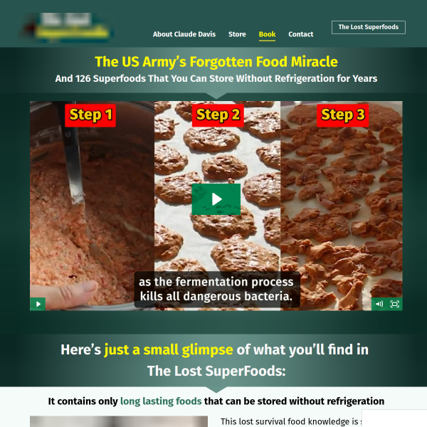And 126 Superfoods That You Can Store Without Refrigeration for Years :: LOST SUPERFOODS......