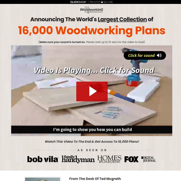 TedsWoodworking :: the world's most comprehensive collection of woodworking plans