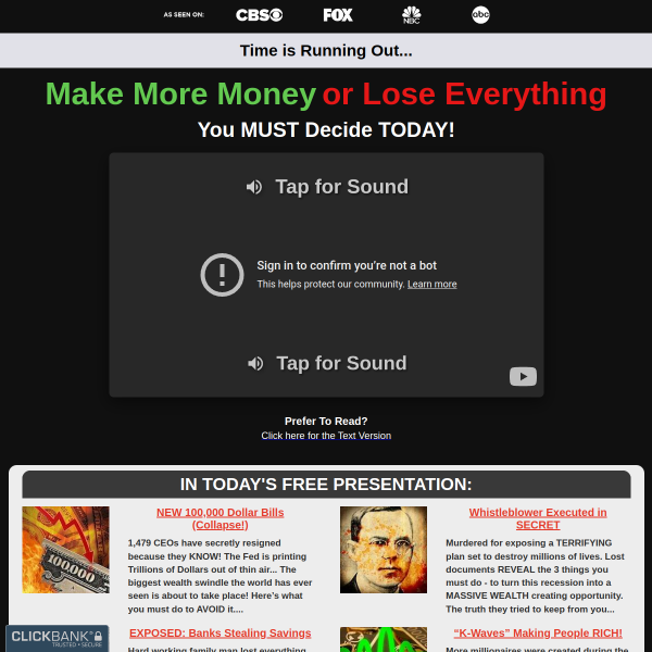 It Will Kill You Financially - Unless You Act Now