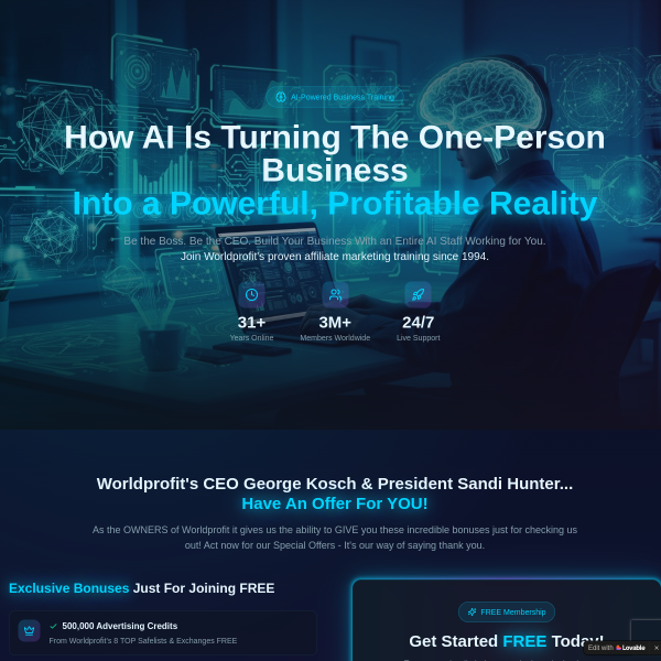 🤖 FREE AI eBook + 500,000 Ad Credits — Build a One-Person Business with an AI Staff!