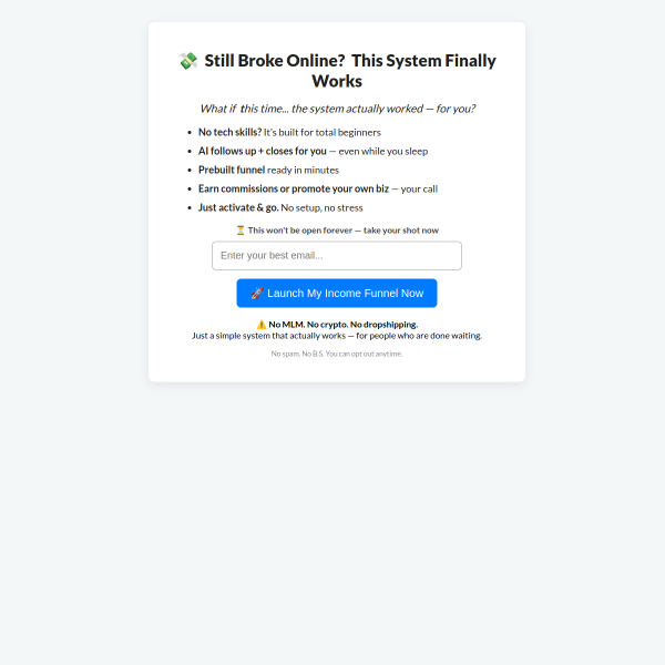 💸  Still Broke Online?  This System Finally Works