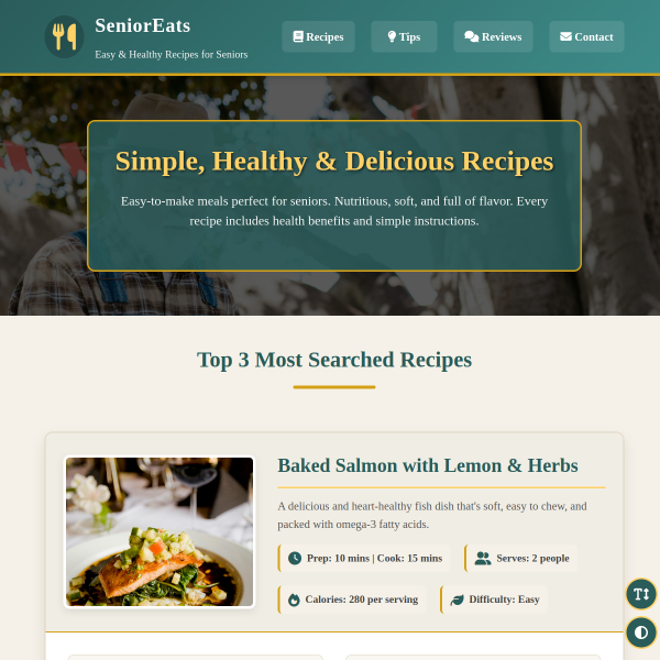 Best Foods For Seniors: 3 Delicious & Nutritious Meals