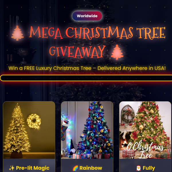 FREE LUXURY CHRISTMAS TREE GIVEAWAY