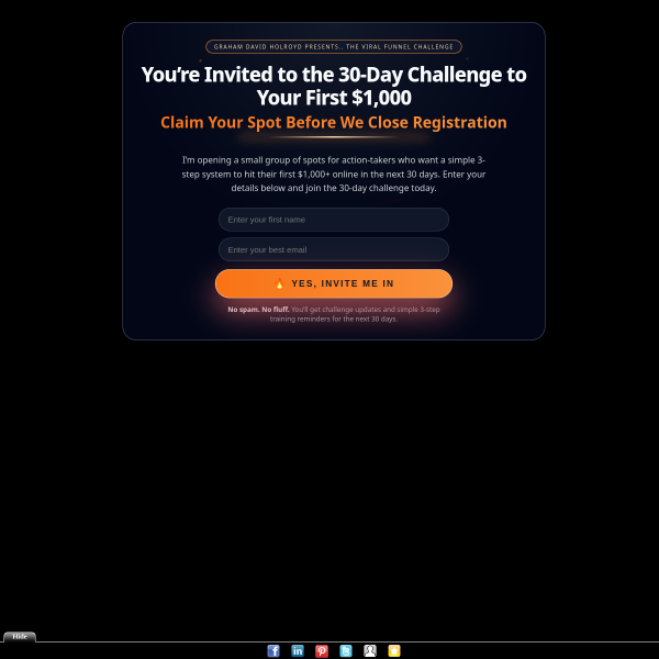 You’re Invited to the 30-Day Challenge to Your First $1,000