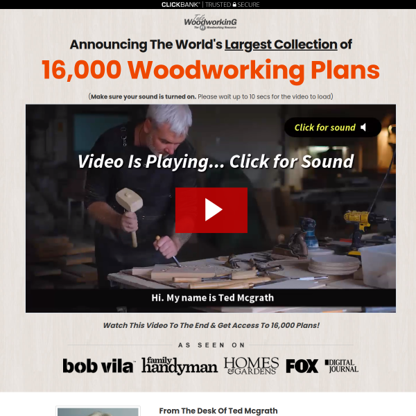 TedsWoodworking :: the world's most comprehensive collection of woodworking plans