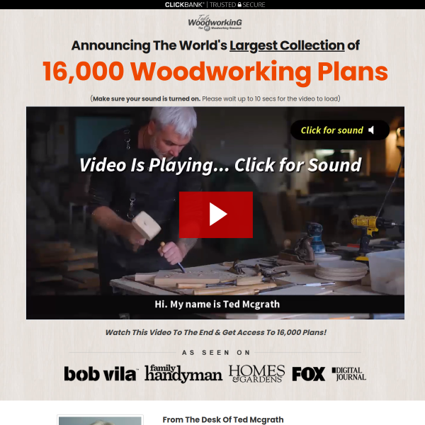TedsWoodworking :: the world's most comprehensive collection of woodworking plans