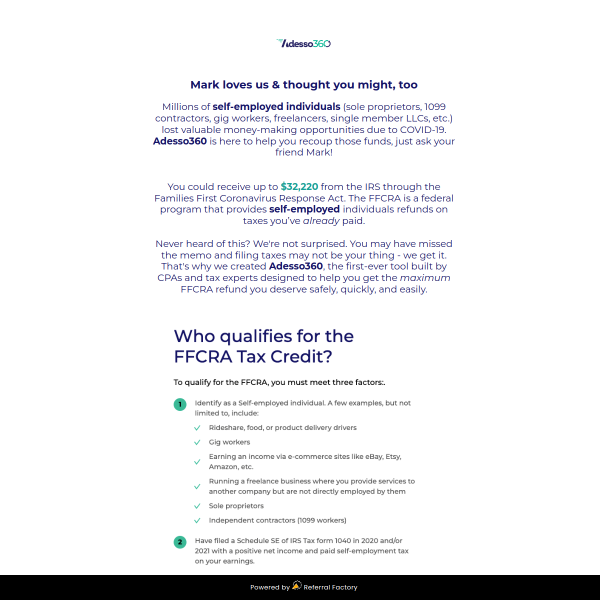 IRS Tax Credits For Self-Employed - Ends 4/15/24