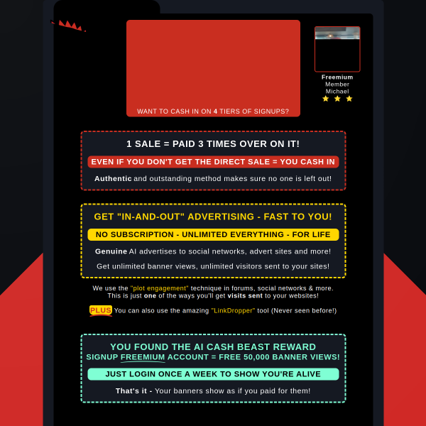 Massive 50000 credit freemium reward