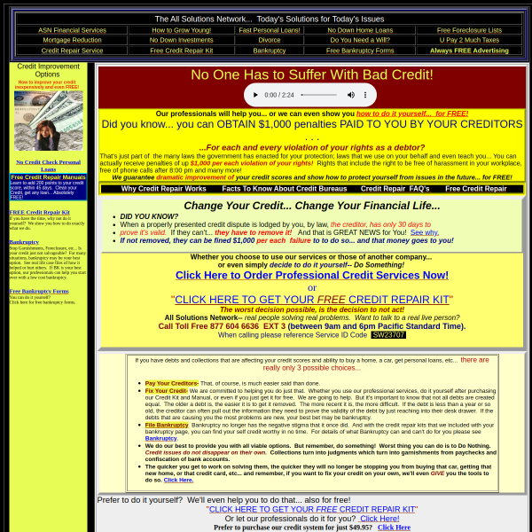 Are Credit Problems holding you back?