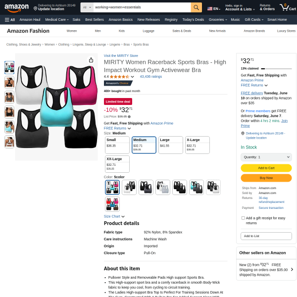 Own Your Hustle – High-Support Sports Bra for Active Women 💪🔥