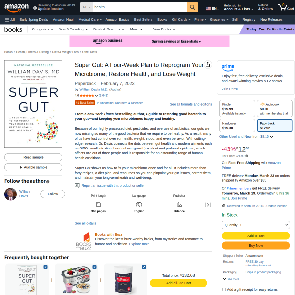 Super Gut: A Four-Week Plan to Reprogram Your Microbiome, Restore Health, and Lose Weight