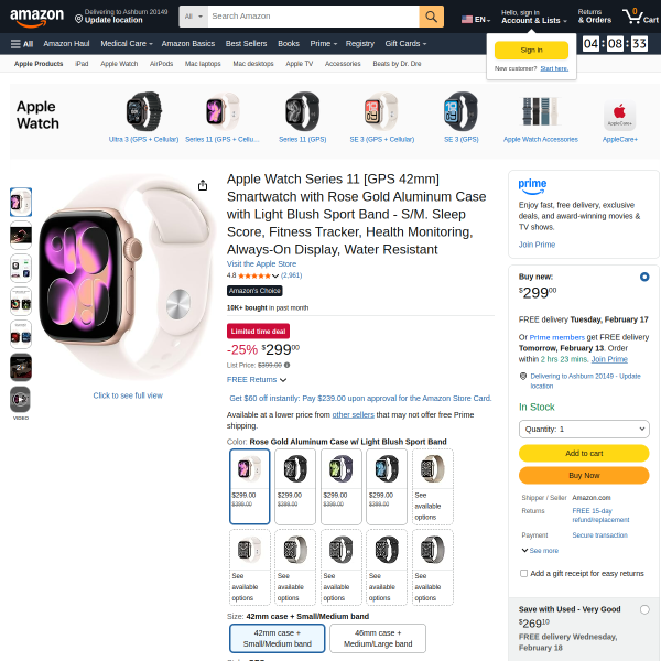 Presidents' Day Deal Alert: Save $100 on the Apple Watch Series 11