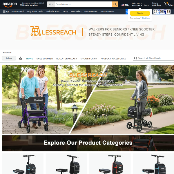 All Terrain Foldable Knee Scooter Walker