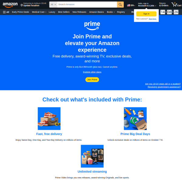 Amazon Prime Deals