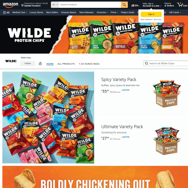 WILDE Protein Chips Variety Pack