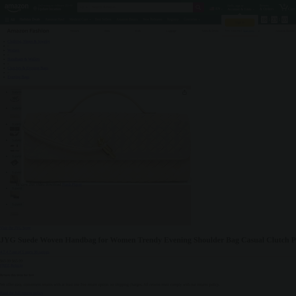 JYG Suede Woven Handbag for Women Trendy Evening Shoulder Bag Casual Clutch Purse Crossbody Satchel