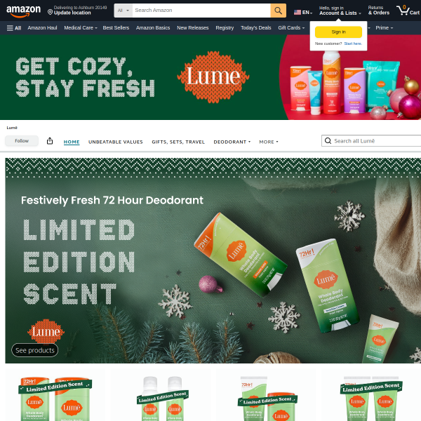 Lume Whole Body Deodorant