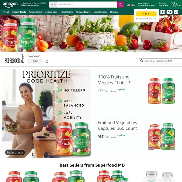 Superfood MD Fruits & Veggies Supplement