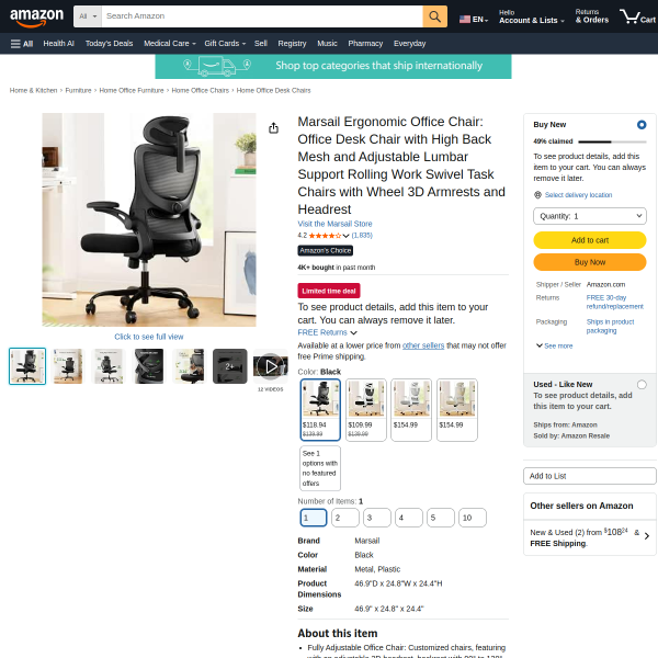 Marsail Ergonomic Office Chair