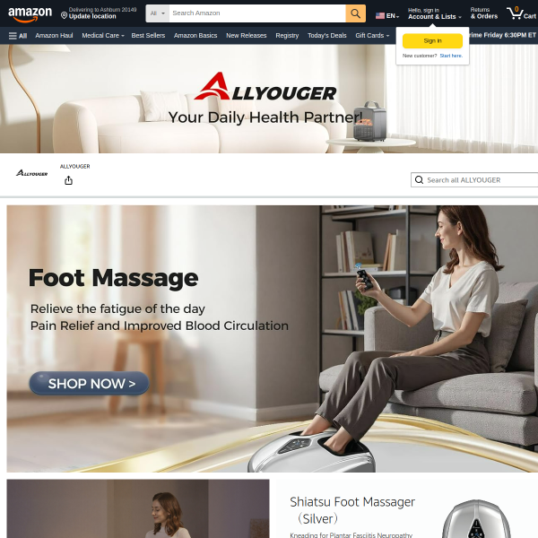 Shiatsu Foot Massager with Heat