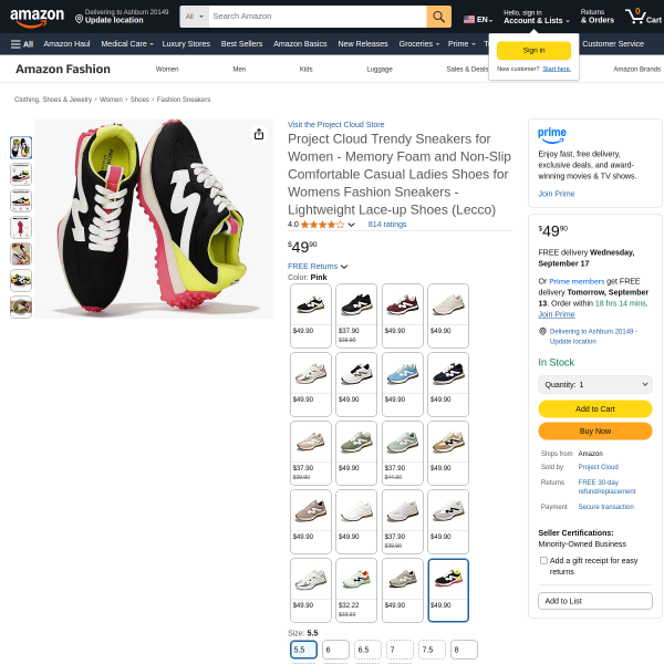 Project Cloud Ladies Shoes for Women Sneakers Fashion Sneakers for Womens Lecco