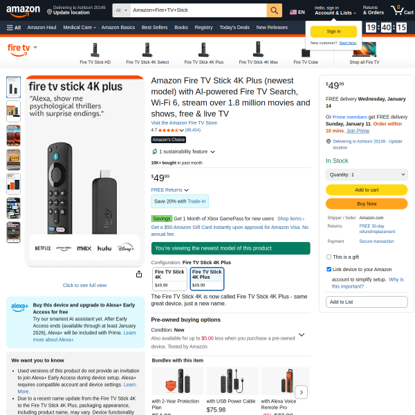 Get the Amazon Fire TV Stick with Alexa