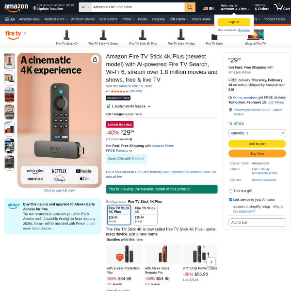 Get the Amazon Fire TV Stick with Alexa Voice Remote for a Seamless Streaming Experience