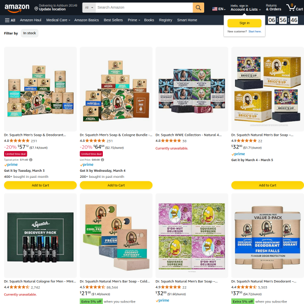 Dr. Squatch Natural Men’s Bar Soap