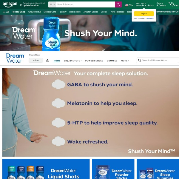 Dream Water Natural Sleep Aid