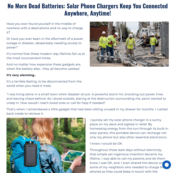 SOS Solar Phone Charger
