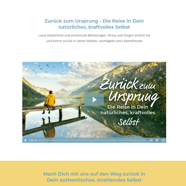 Dein neues Leben beginnt jetzt