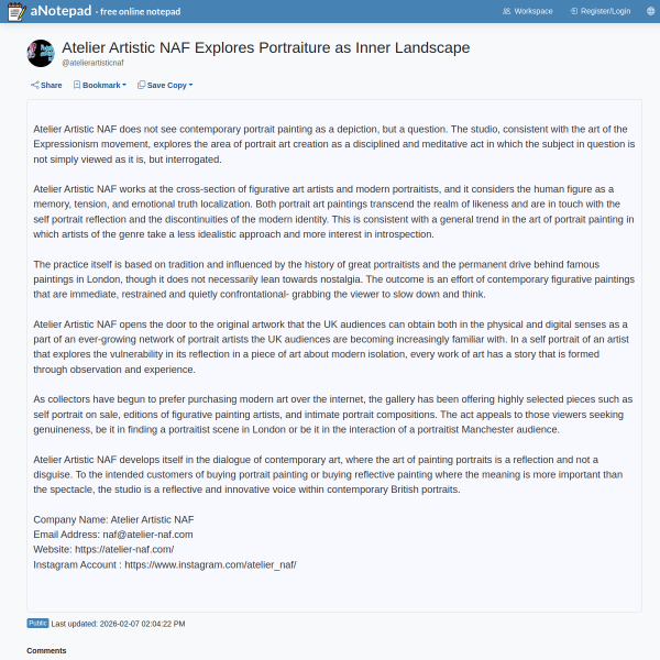 Exploring the Depths of Portraiture: Atelier Artistic NAF Vision Beyond Likeness